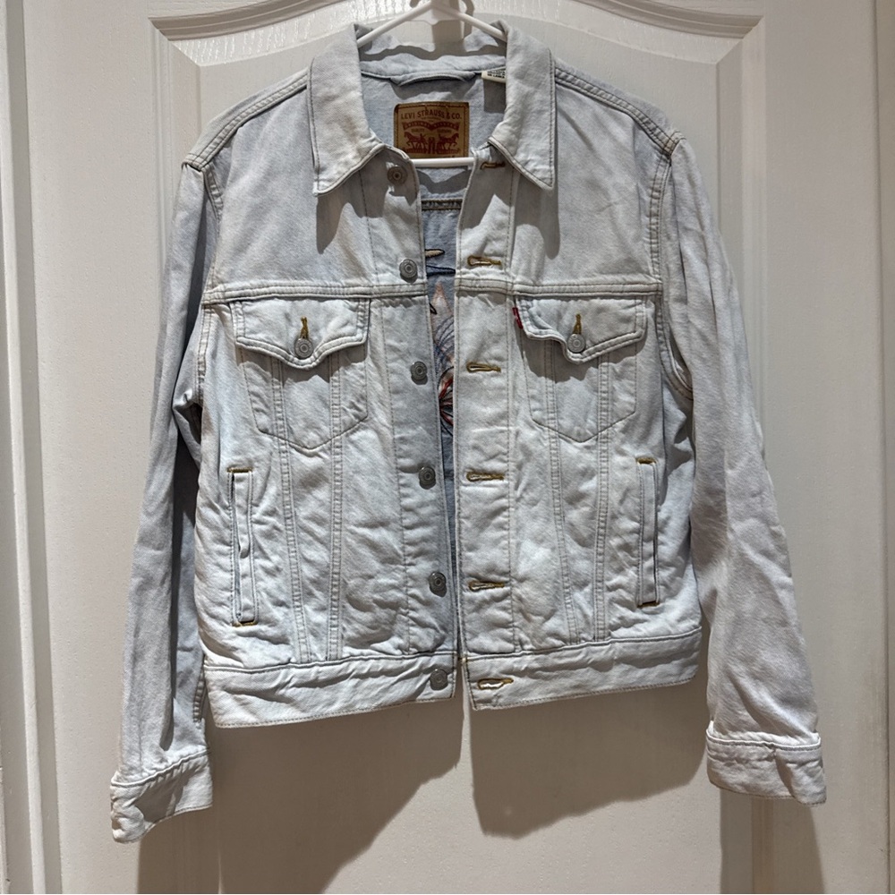 Levi's Light Gray Jean Jacket Size S
